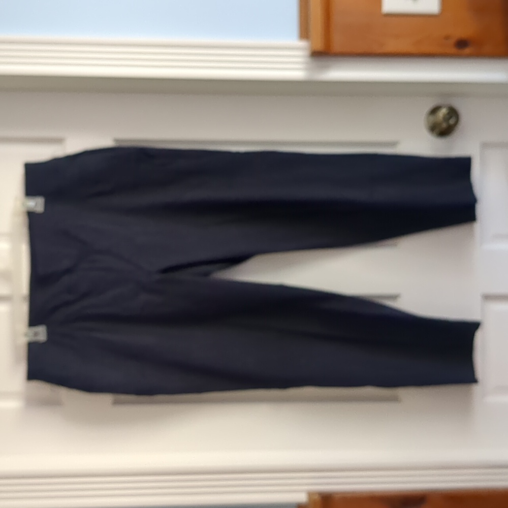 Ponte pants, navy, Ruby Rd, ankle length, size 16, gently used